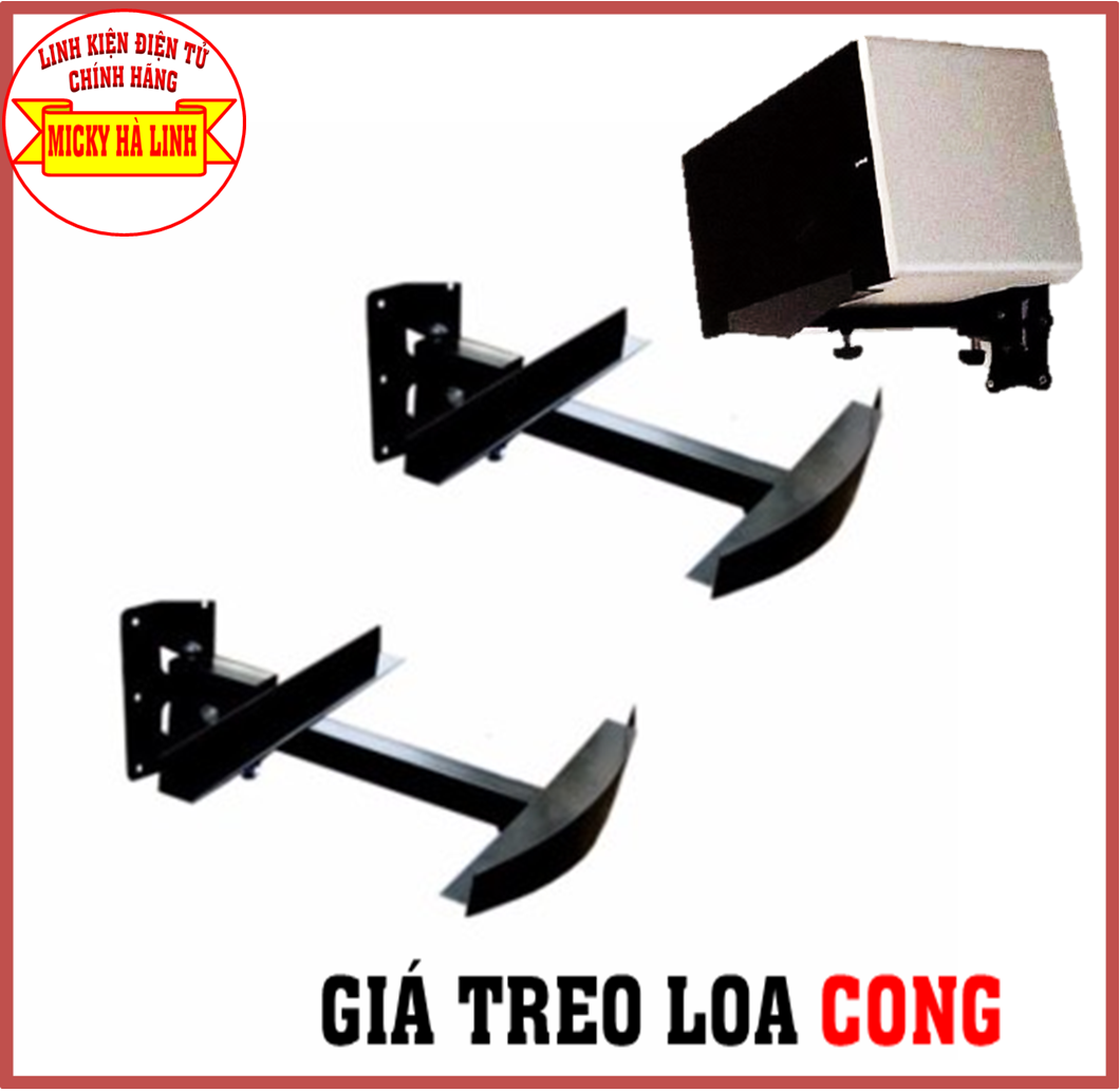[HCM]Cặp 2 Kệ treo Loa THẲNG (CONG) mẫu loại Trung 2.5 tấc - CHỊU LỰC TỐT- CHỐNG RUNG- BỀN BỈ