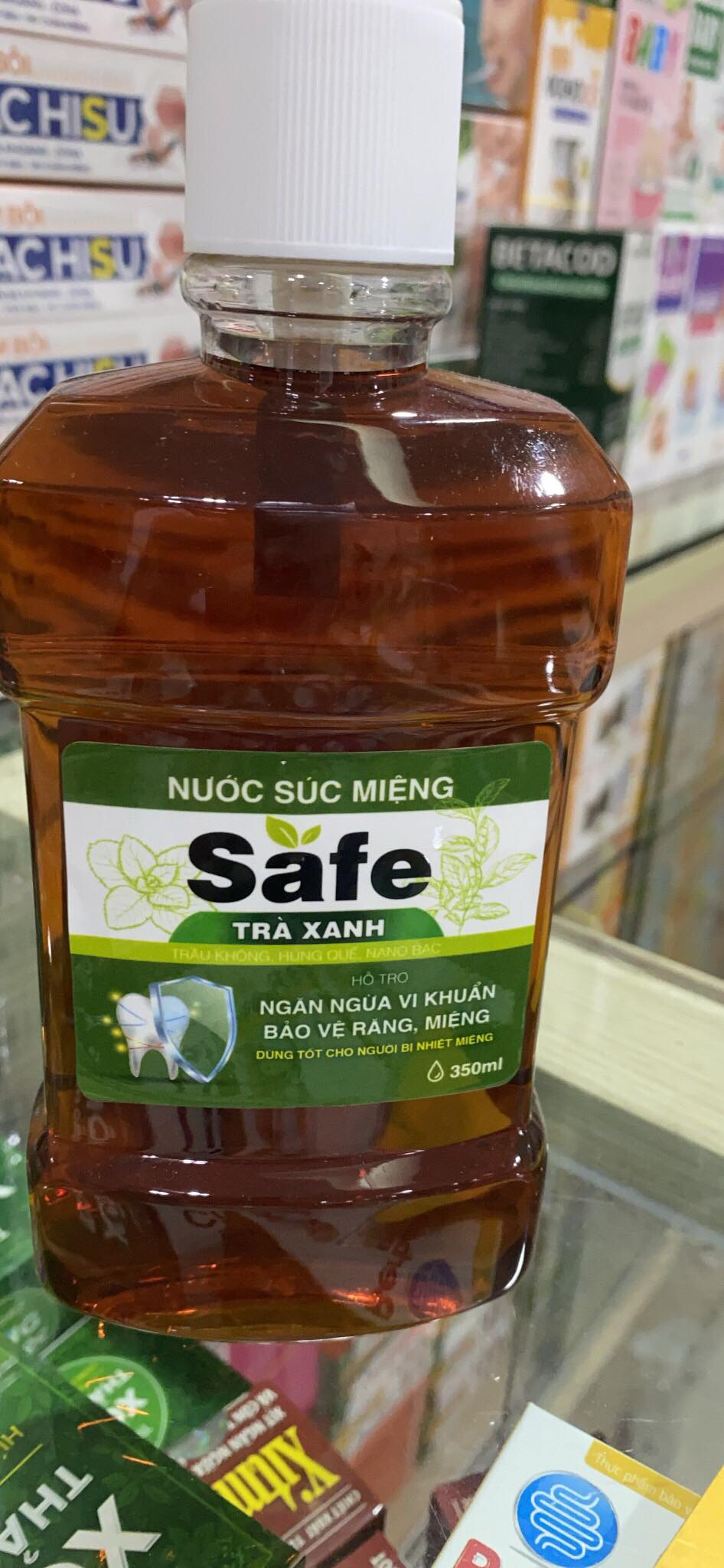 Nước súc miệng safe trà xanh 350ml