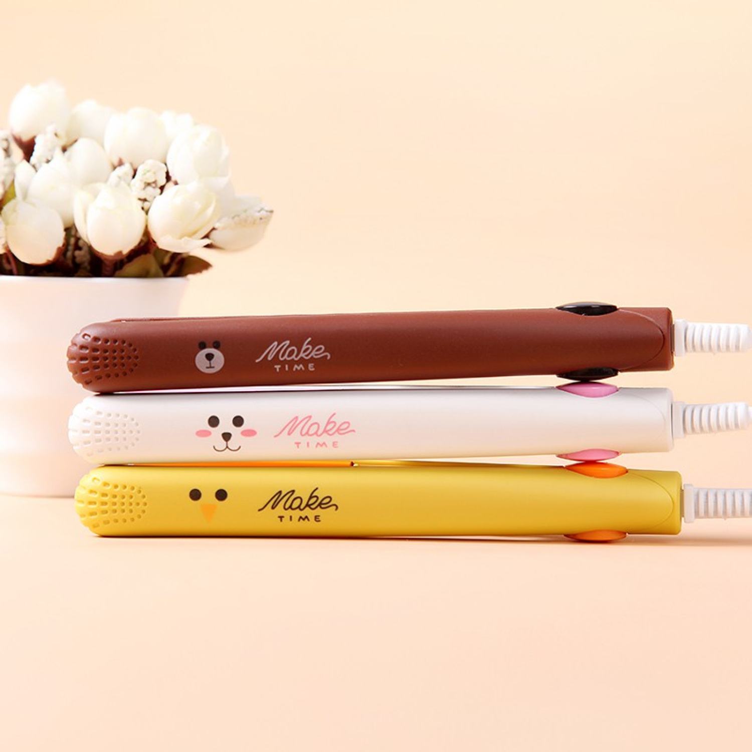 Máy Ép,Duỗi,Là Tóc Cầm Tay MAKE TIME - Máy Uốn Tóc Tạo Kiểu Mini