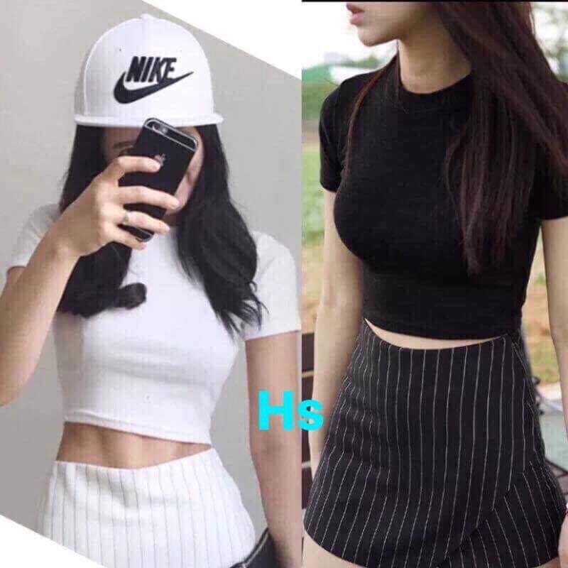 Áo croptop trơn body cổ tròn HSU0319