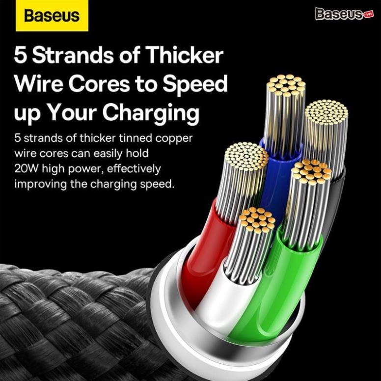 Cáp Sạc Nhanh Baseus Glimmer Series Fast Charging Data Cable Type-C to i.P 20W