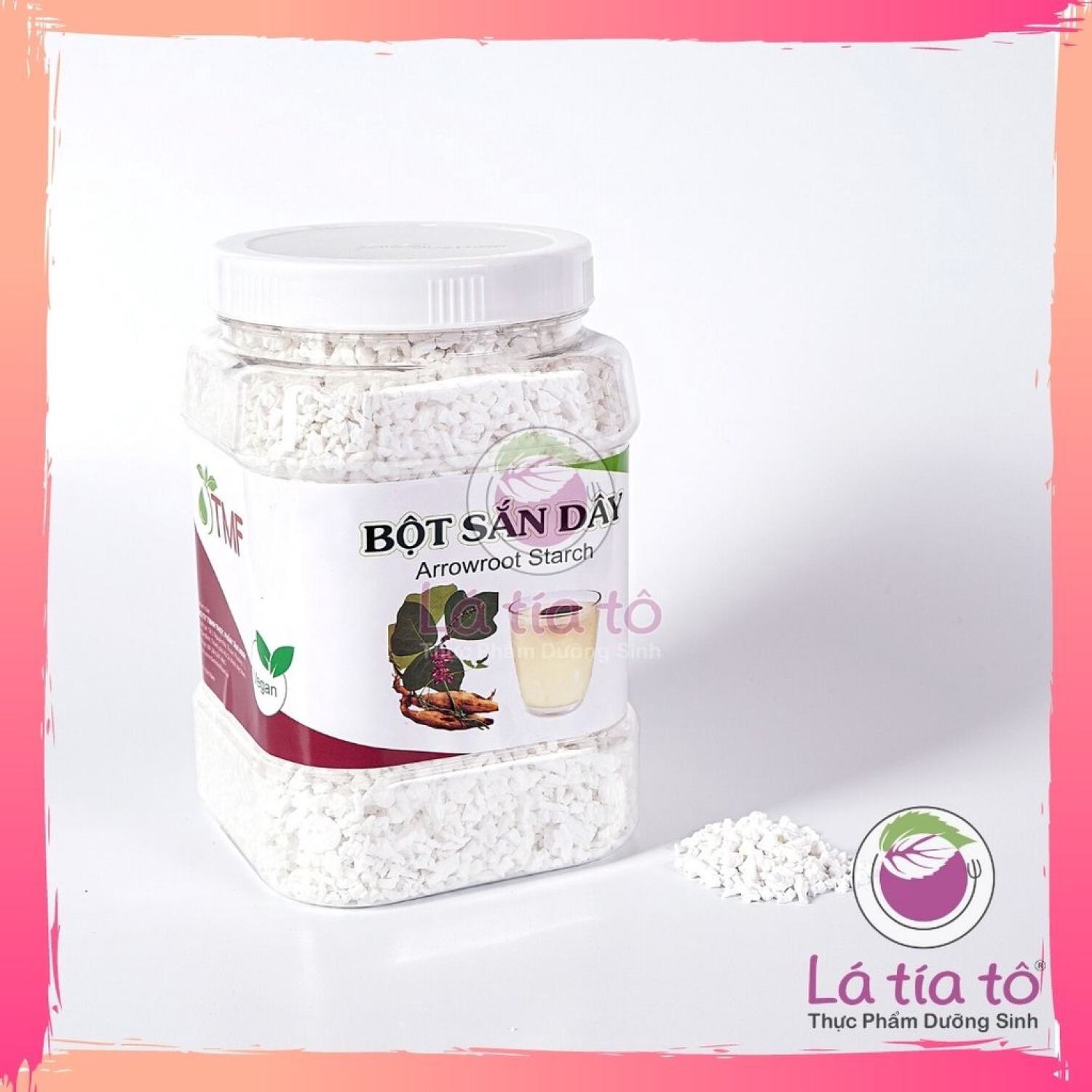 Bột sắn dây nguyên chất 1kg - lá tía tô