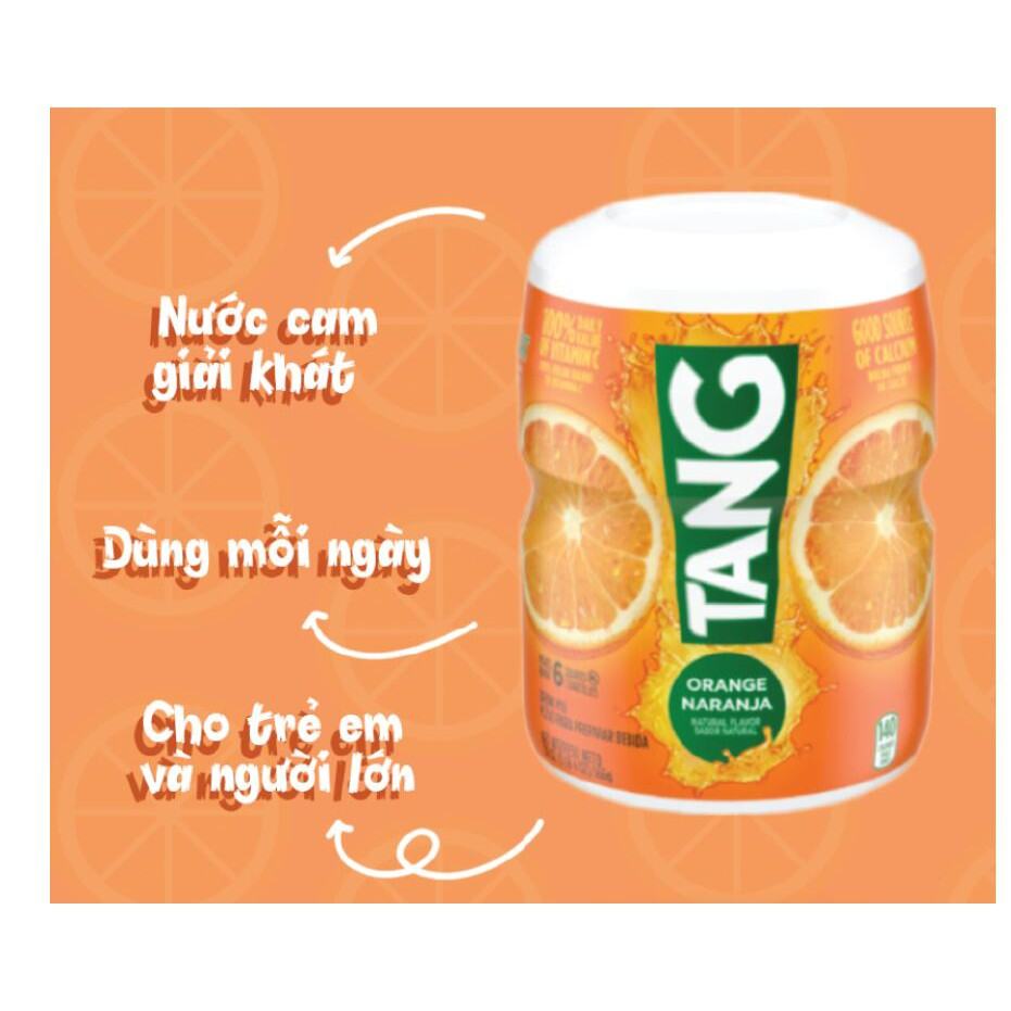 Bột pha nước cam Tang hủ 566g (Date mới)