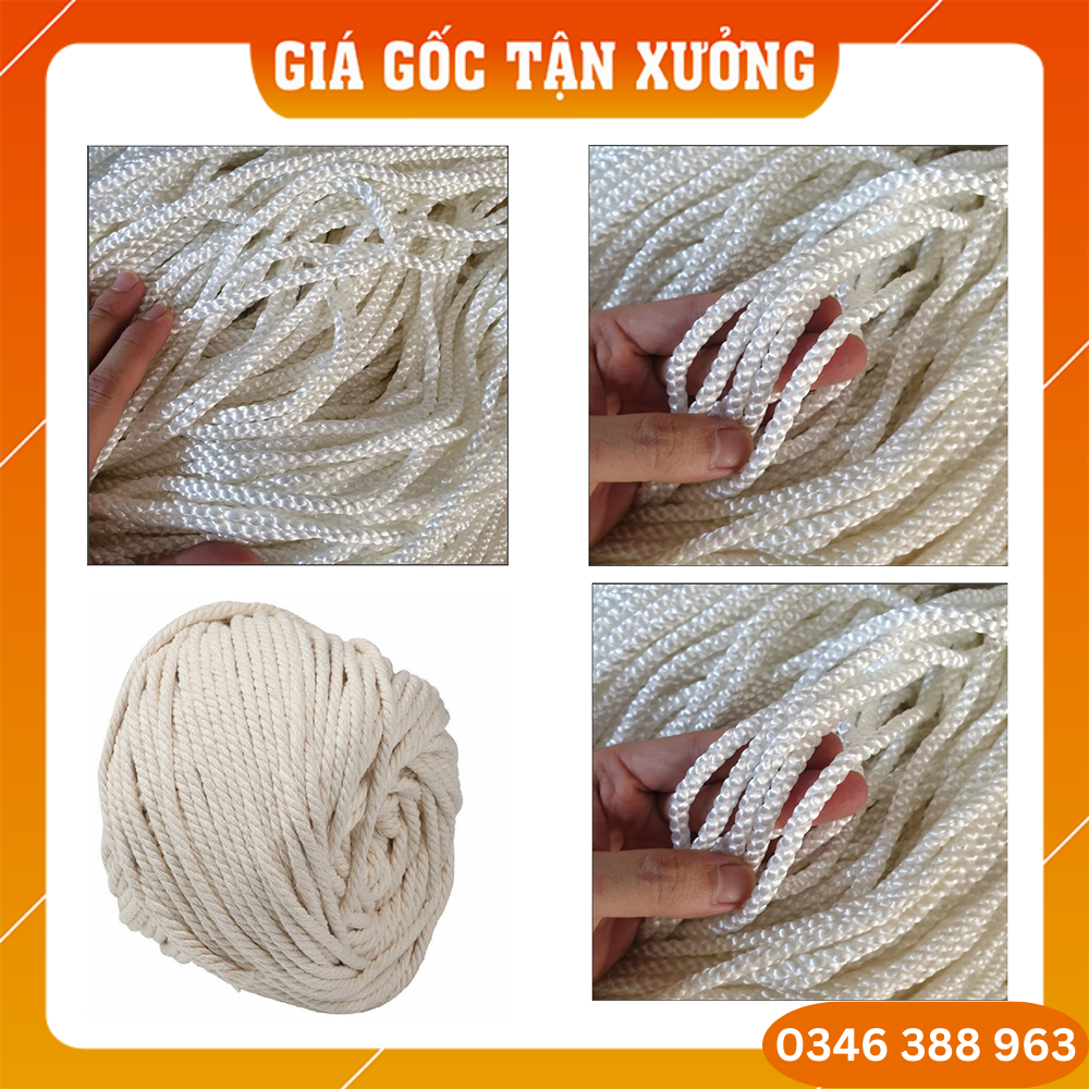 [Loại Cao Cấp] Dây Dù Chịu Lực Loại 5mm (5 ly), Dây Dù Đan Lưới