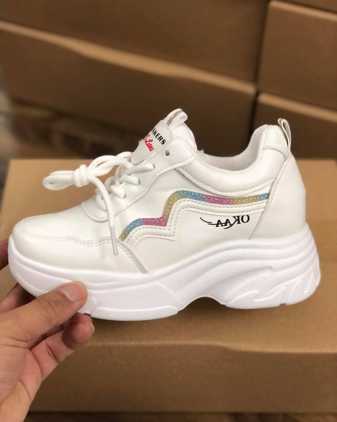[HCM]Bata sneaker nâng đế trắng