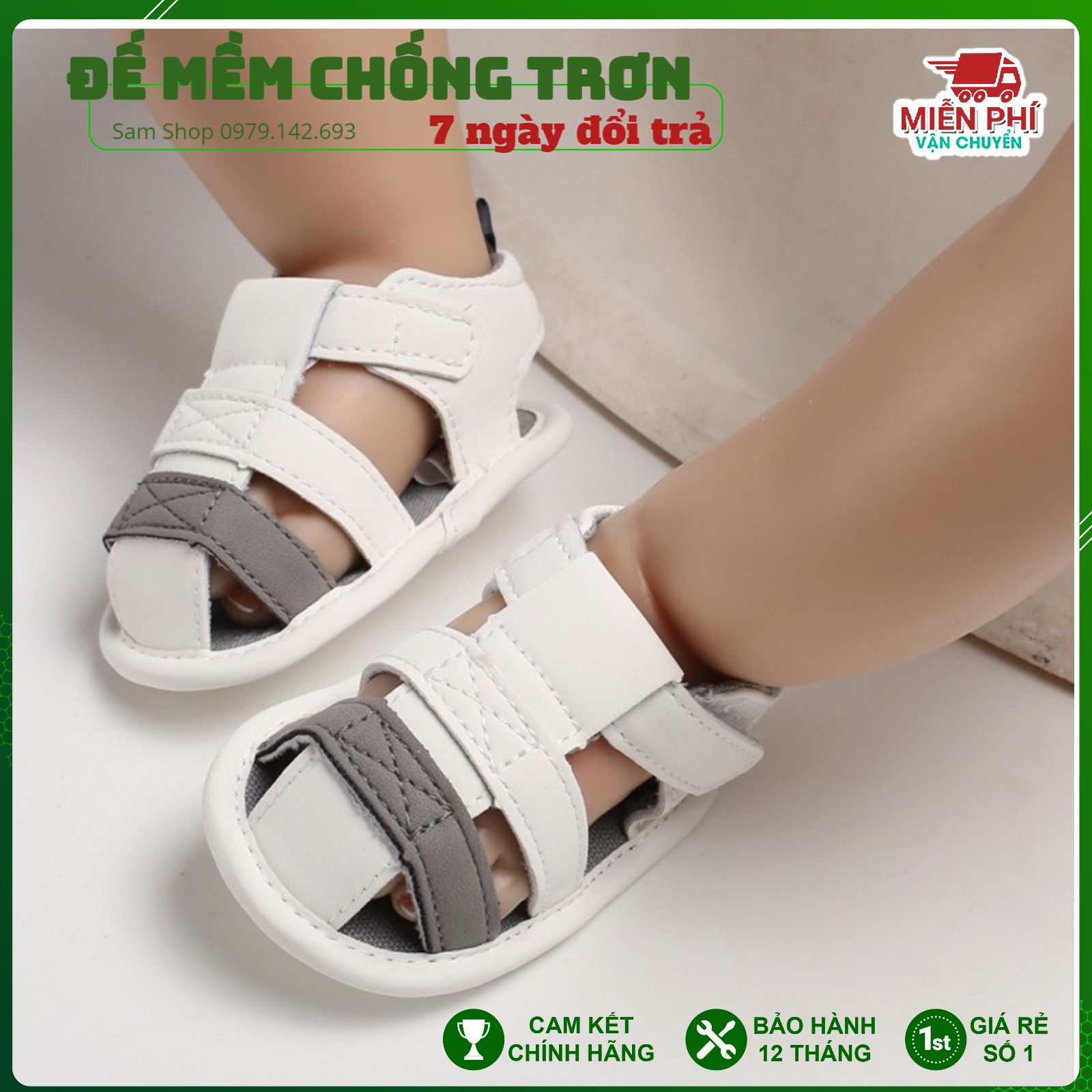 Dép Tập Đi Cho Bé, Giày Tập Đi Mềm Mại Cực Chất Cho Bé Đủ màu, Đủ Size, Đế Chống Trơn Trượt