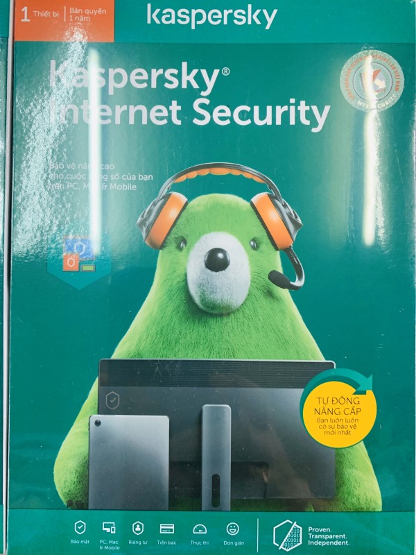 Bảng giá [HCM]Phần mềm Kaspesky Internet Security 1PC Phong Vũ