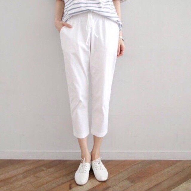 Quần vải đũ dáng lỡ baggy