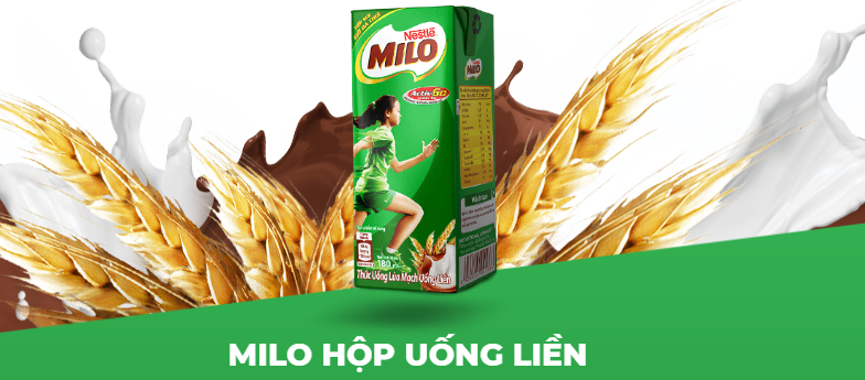Lốc 4 hộp x 180ml sữa Milo Sữa lúa mạch Nestle -Date mới 8 tháng