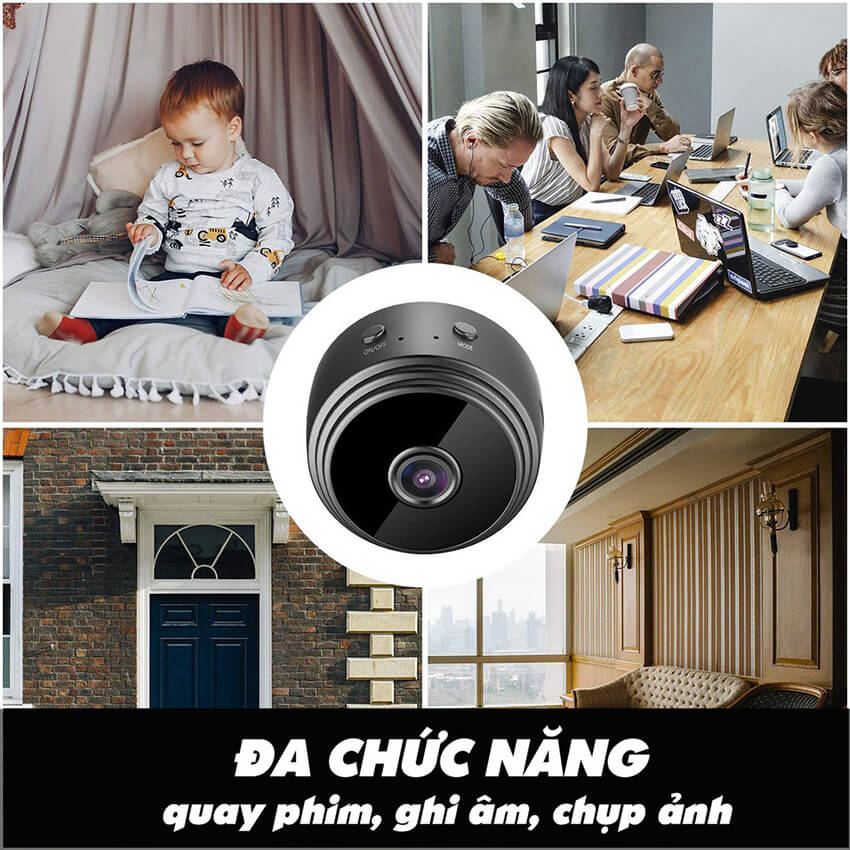 Camera wifi mini A9 HD 1080P không dây kết nối điện thoại từ xa, camera siêu nhỏ có Led hồng ngoại chống trộm sử dụng ban đêm, camera Ip kết nối Wifi, camera giám sát không dây