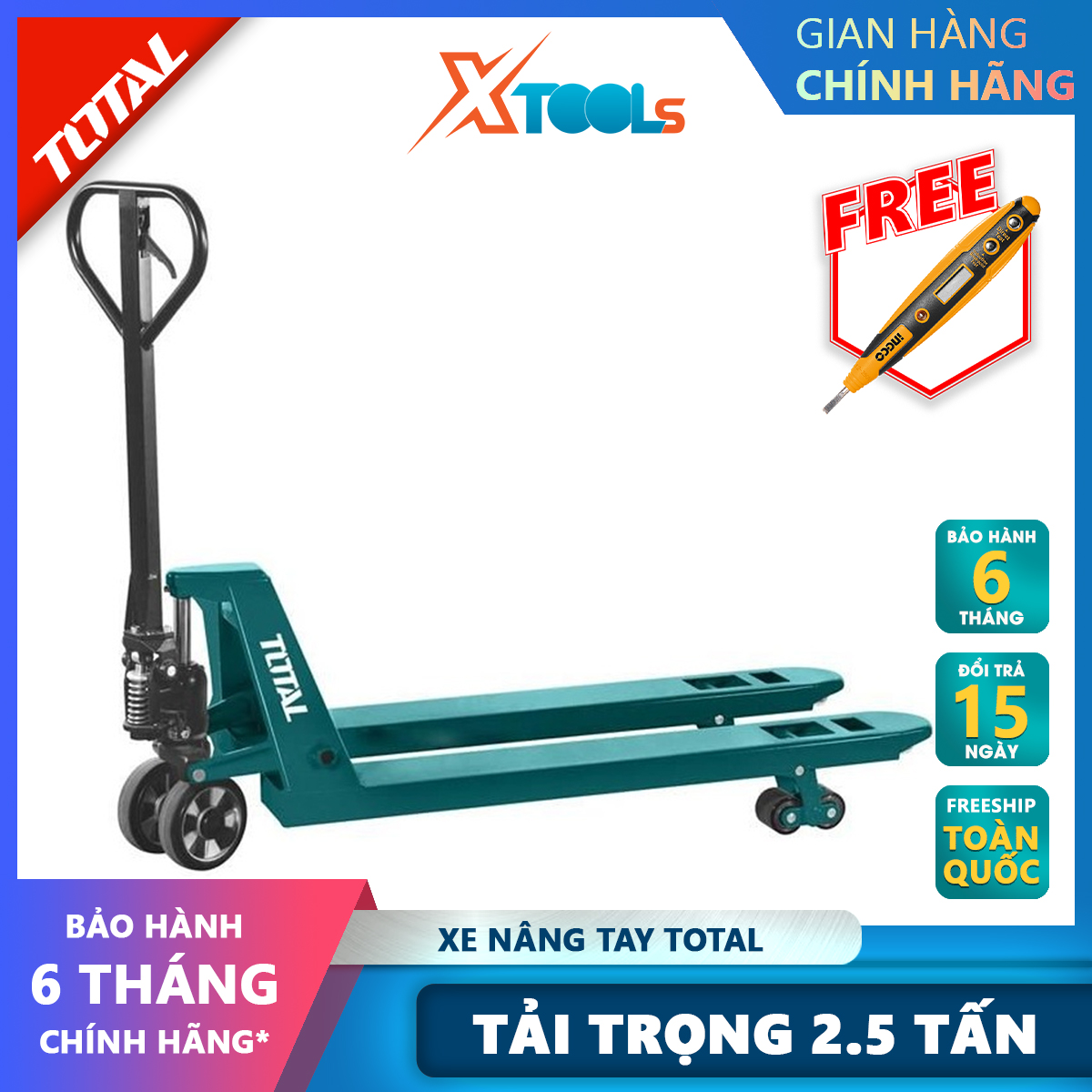 Total tht301251 hand forklift 2.5 ton lowest load truck 85 mm highest lifting 200 mm counter length 1150 mm xtools