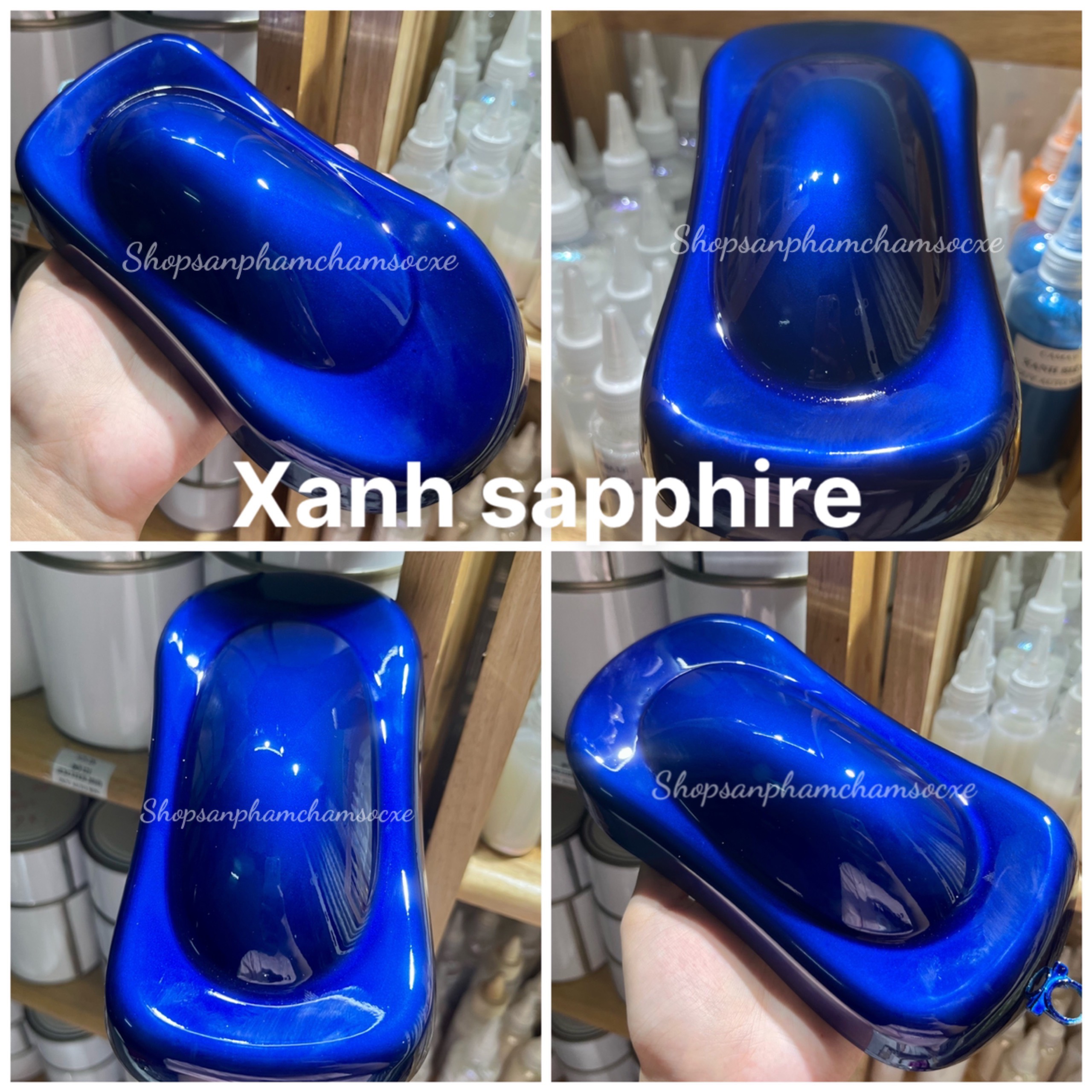 Sơn màu Xanh sapphire 2k tùy chọn tỉ lệ 4:1 - Sơn xe máy, ô tô