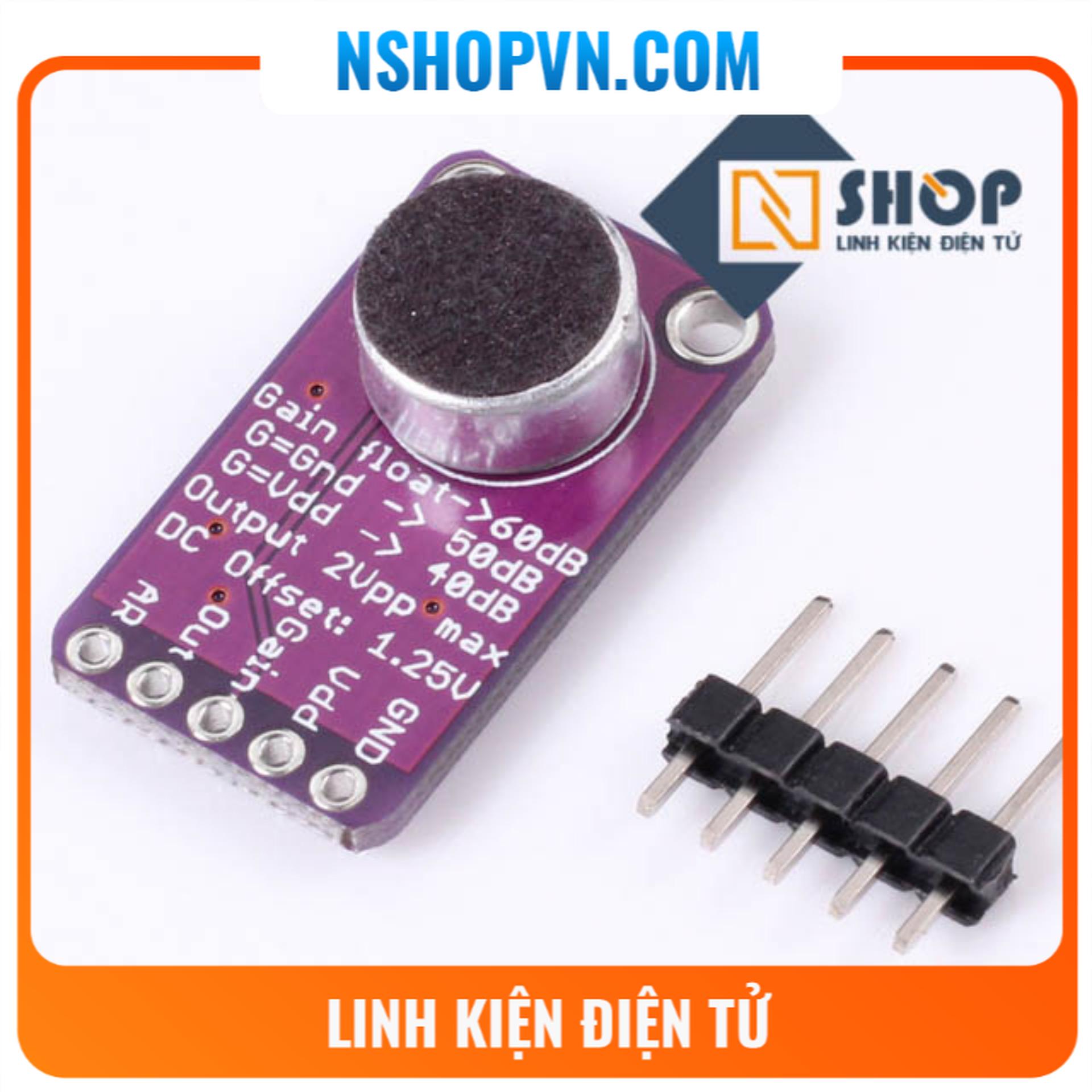 Cảm biến âm thanh max9814 tích hợp agc