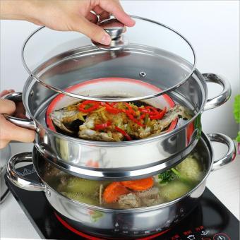 Nồi hấp 2 tầng bằng inox cao cấp đa năng