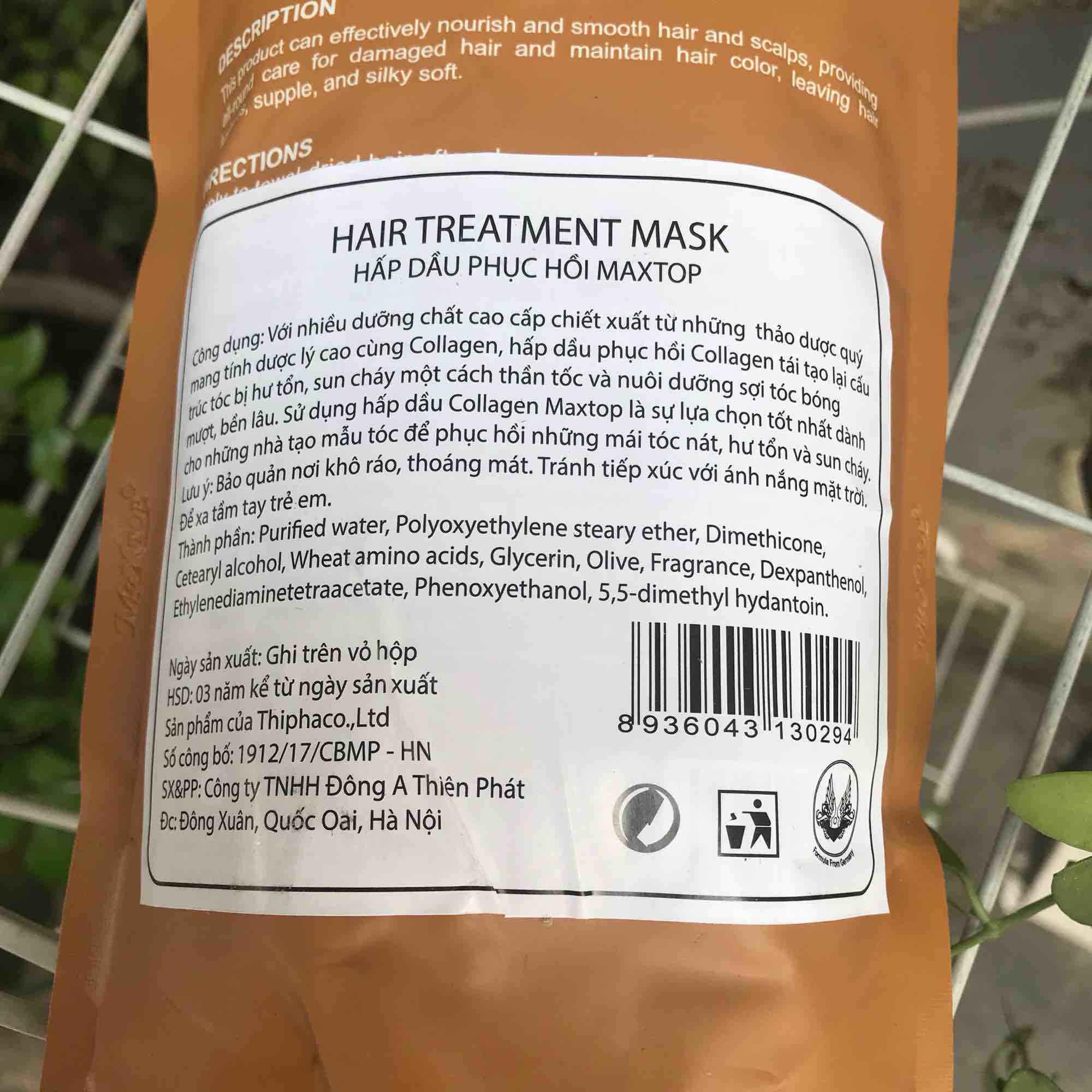 Hấp 1 phút collagen phục hồi tóc Maxtop 500ml