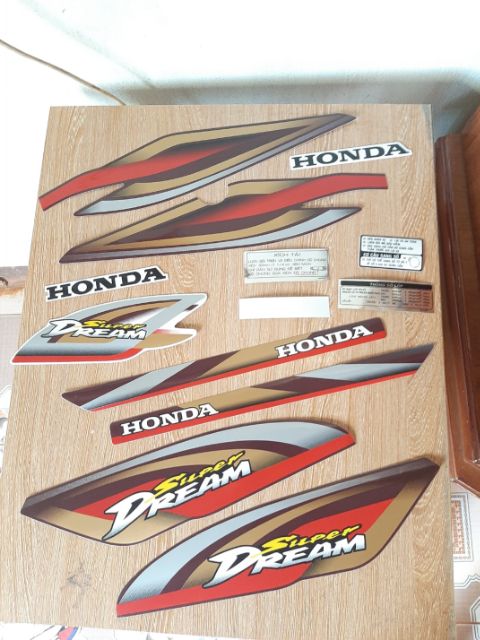 Bộ tem decal xe Super DREAM Việt 2003- 2004 3 lớp