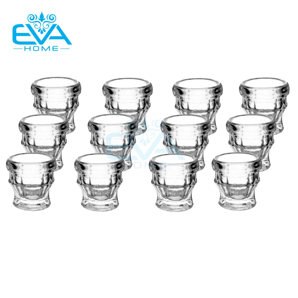 [HCM] BỘ 12 LY THỦY TINH MẮT TRE 5ML