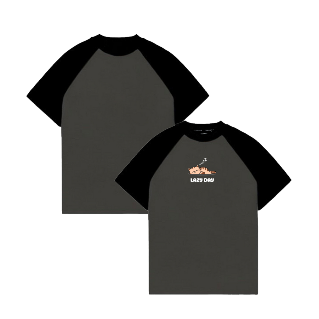 Áo thun Babytee Teeworld Cat Lazy Day Form Fit Chất Thun Co Dãn