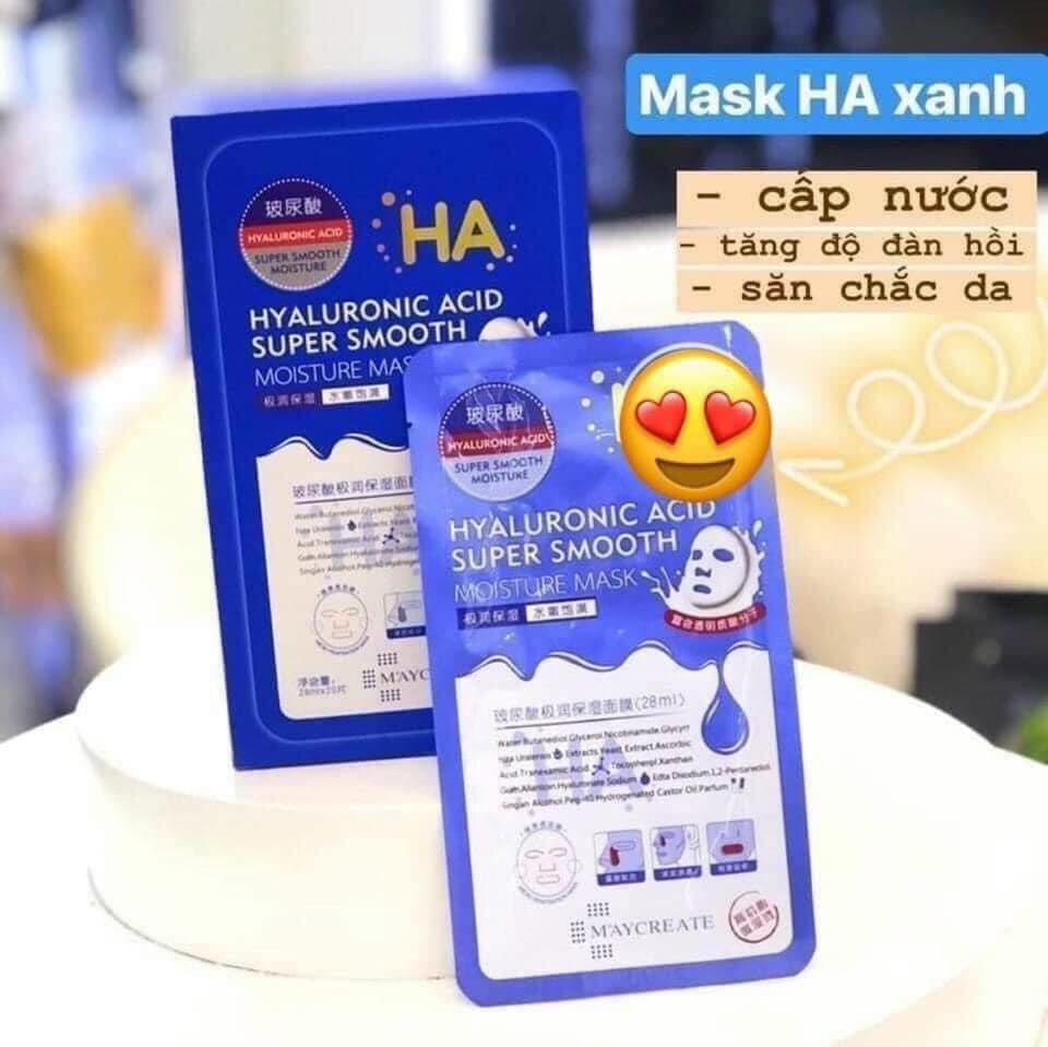Hộp 20 Miếng Mặt Nạ Dưỡng Ẩm, Sáng Da HA MayCreate