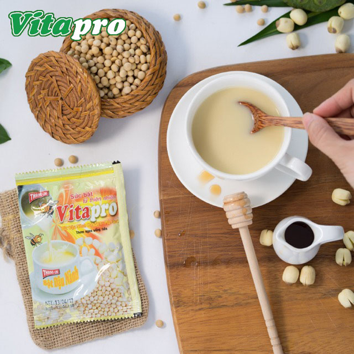 BỘT ĐẬU NÀNH HẠT SEN MẬT ONG VITAPRO