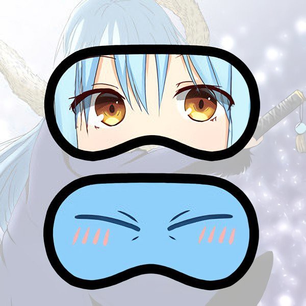 Bịt mắt Tensei shitara Slime Datta Ken miếng che mắt ngủ in hình anime chibi