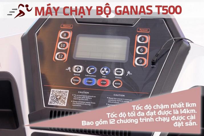 Máy chạy bộ điện đa năng Ganas T500