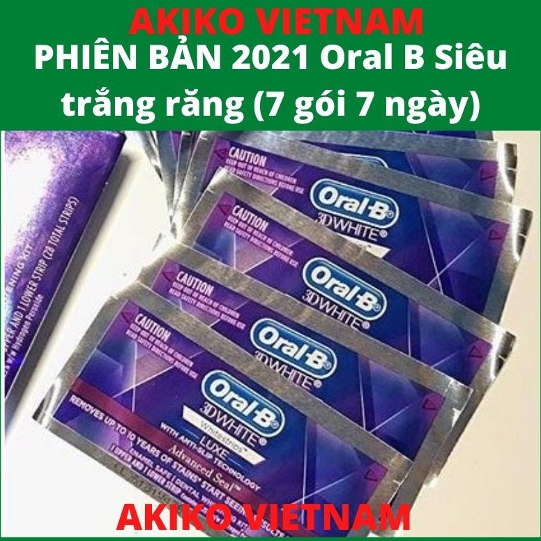 Oral b ❤ (Có bill) ❤ Miếng dán trắng răng 3D White Luxe - Miếng dán răng Oral b