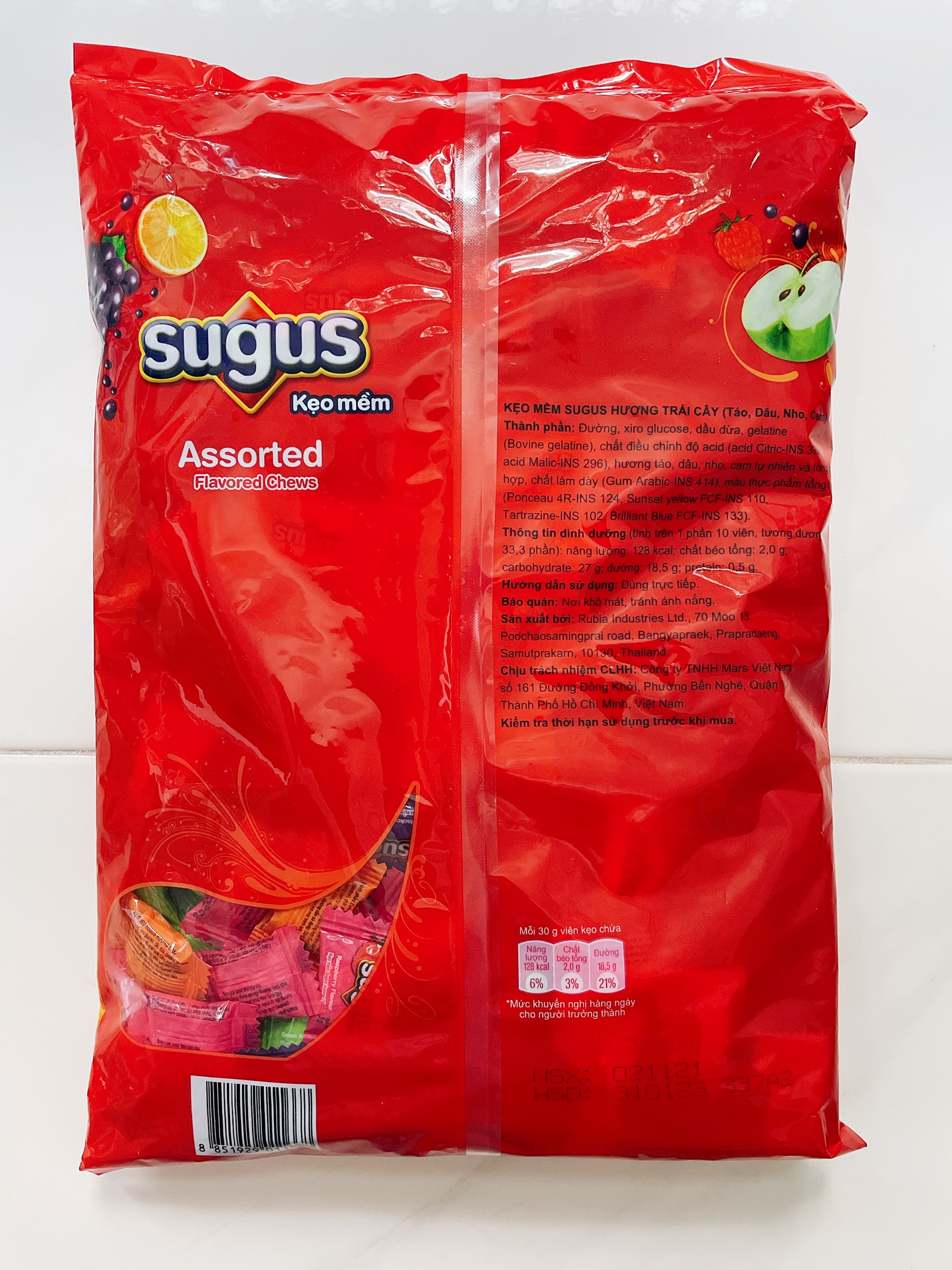 KẸO MỀM SUGUS THẬP CẨM - GÓI 1KG