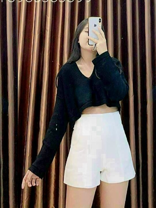 Áo Phông Rộng Nữ Áo Thun Nữ Tay Dài Cổ Bẻ Form Rộng Dáng Croptop Cá Tính Sành Điệu Chất Liệu Thun Cotton Cao Cấp XMC03