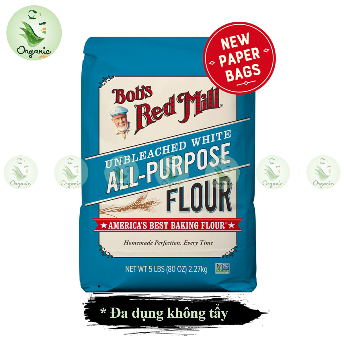 Bột mì đa dụng Bob's Red Mill 1.36kg/ 2.27kg - Unbleached All Purpose Flour