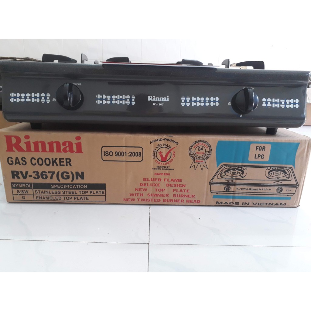[HCM]Bếp gas đôi Rinnai RV-367(G)N (Đen)