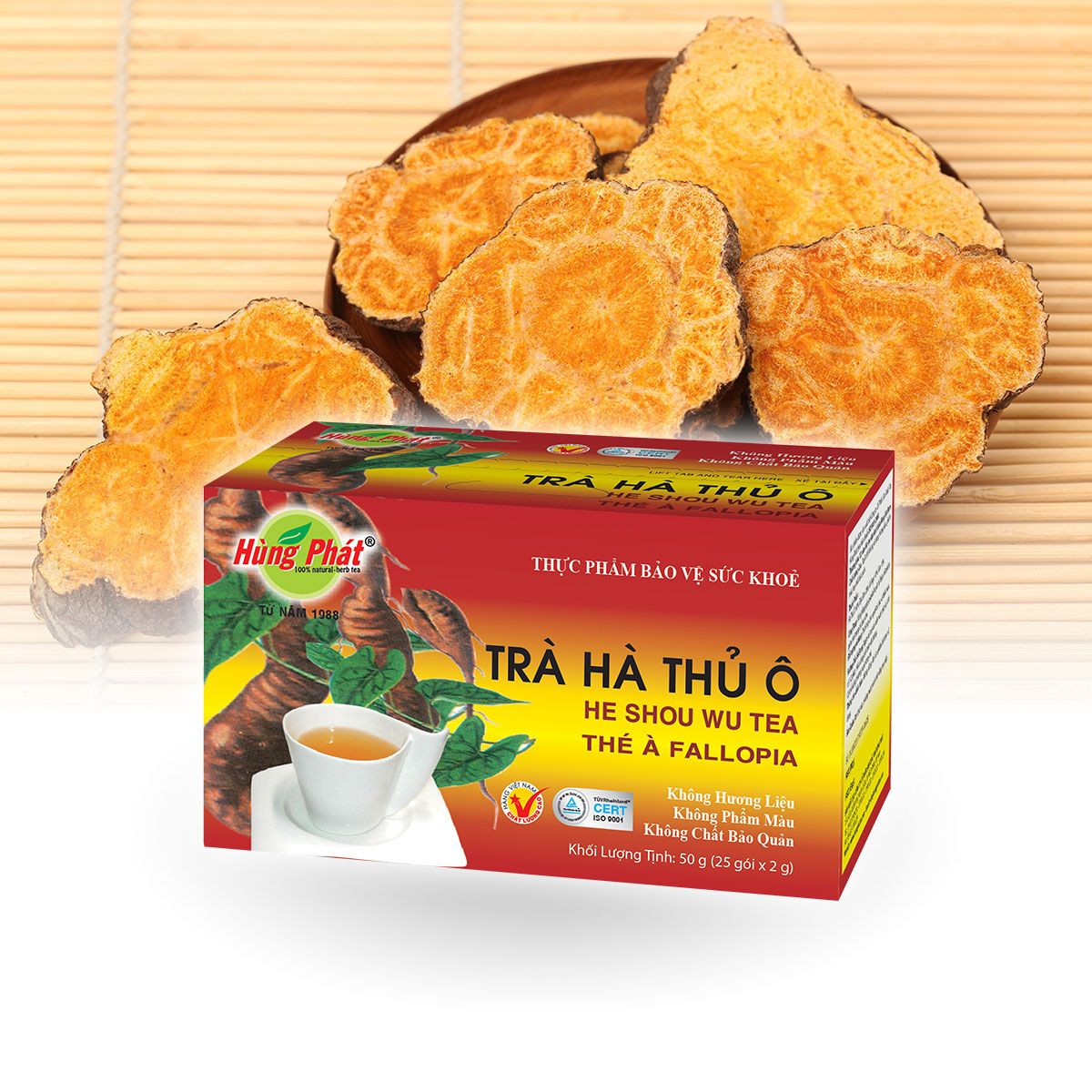 TRÀ HÀ THỦ Ô -  Trà Hùng Phát - dành cho người tóc bạc sớm
