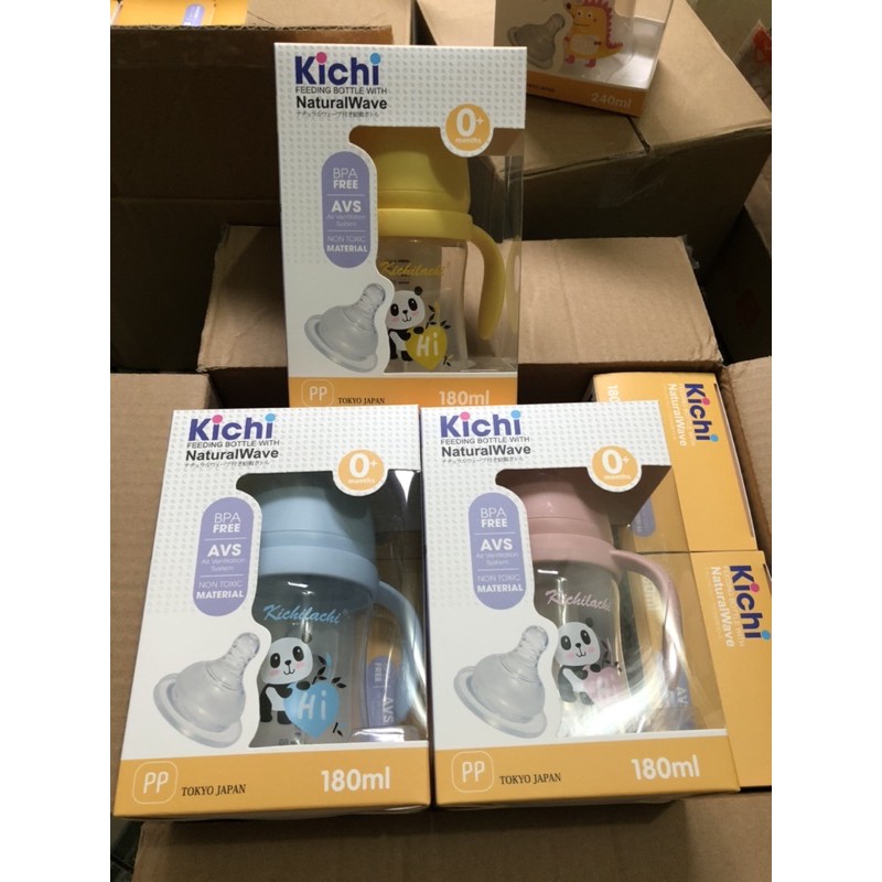 Bình Sữa Kichilachi Cổ Rộng 180Ml/240Ml