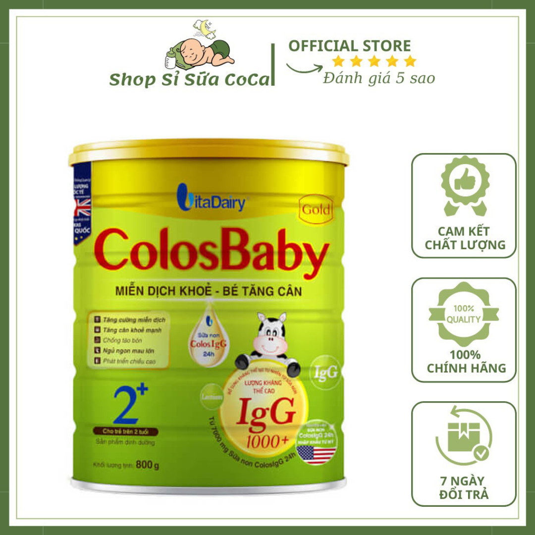 Sữa Colos Gold 2+ 800gr (quét mã tích xu,date 2026)