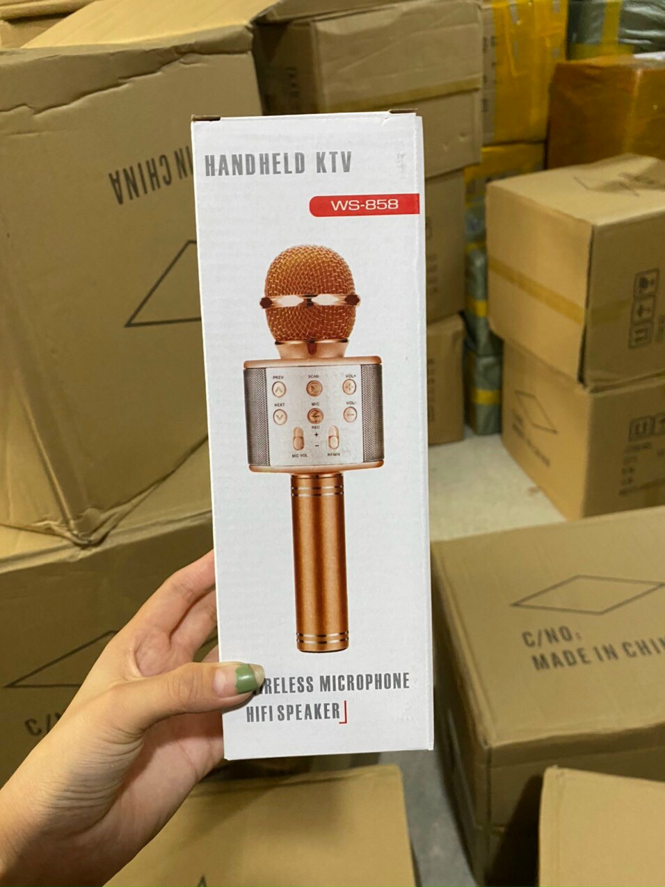 [GIẢM 30% TRONG 2 NGÀY]  MIC KARAOKE WS-858 BLUETOOTH - mic karaoke -mic bluetooth