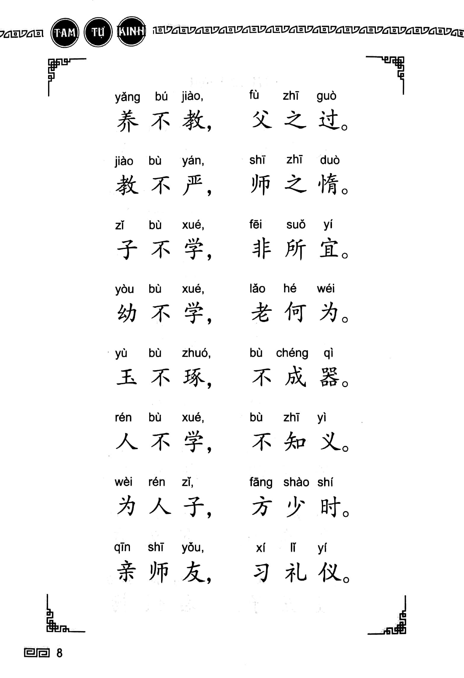 Sách - Tam Tự Kinh (MT)  - Newshop
