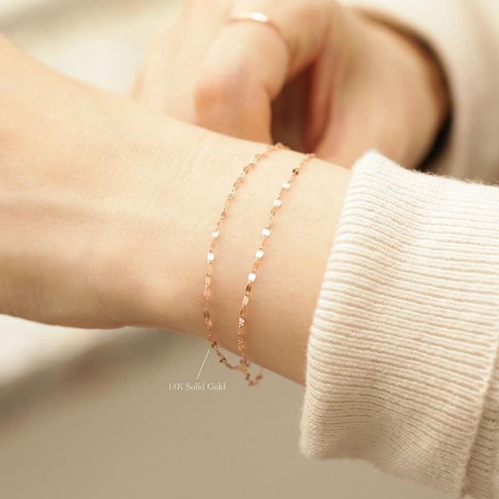 Lắc Tay Vàng 14K (2 vòng) - MOON Jewelry