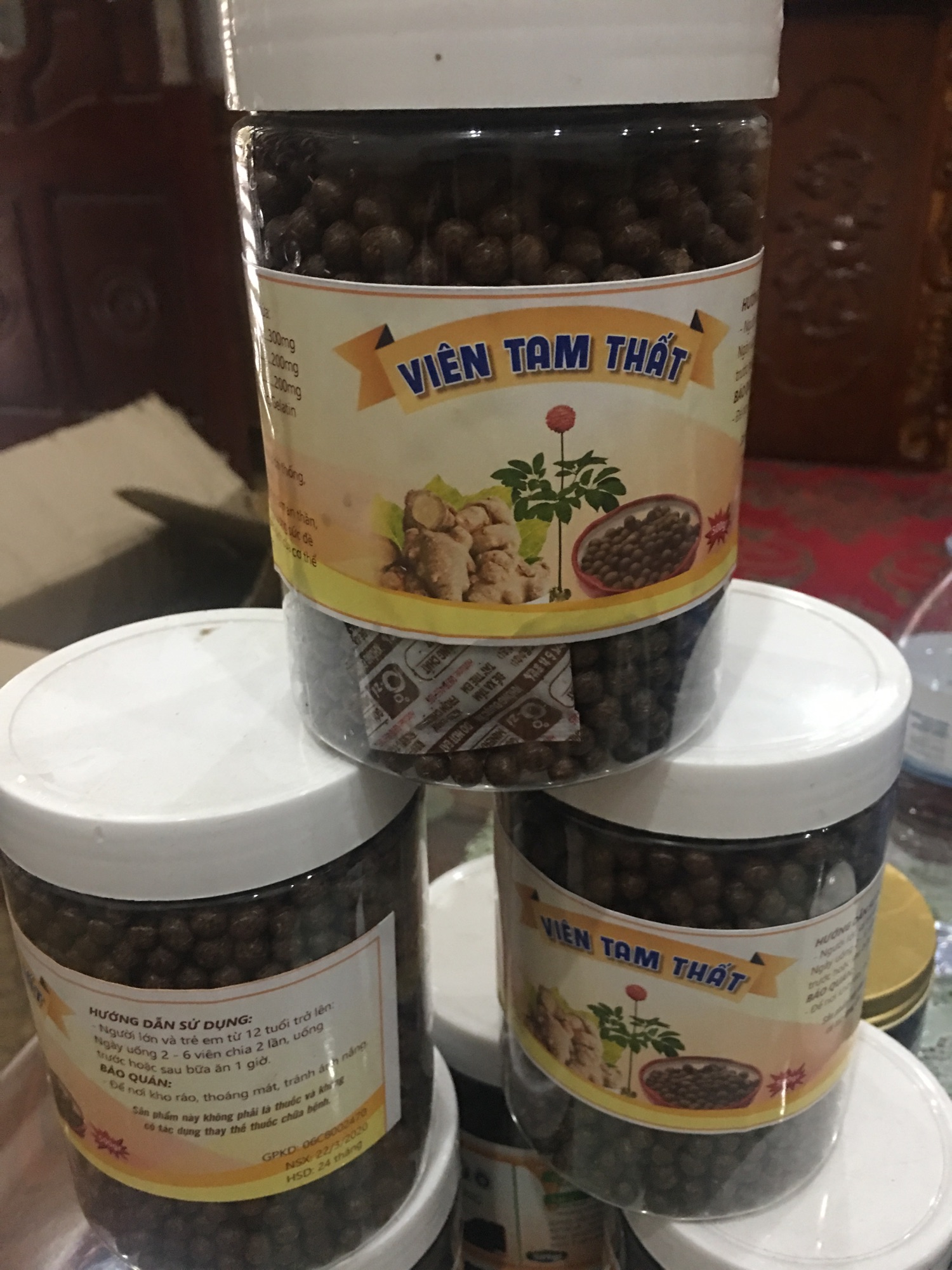 VIÊN TAM THẤT MẬT ONG (350k/2 họp 1kg)