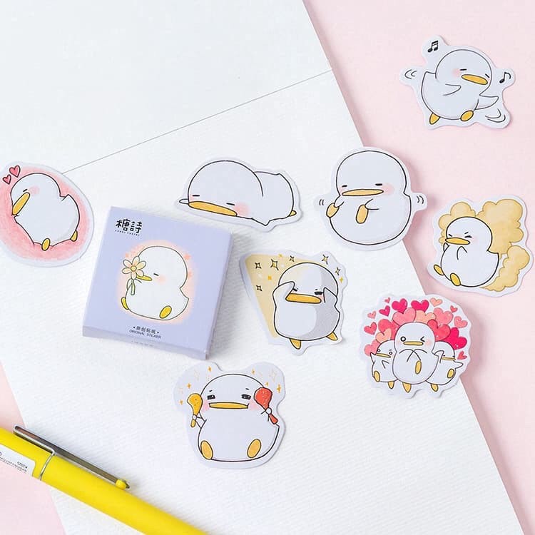 Hộp 45 sticker vịt con dễ thương Canarystore54