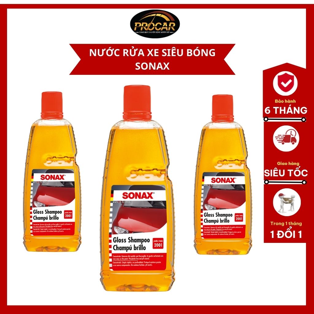 Nước rửa xe ô tô đậm đặc Sonax Gloss Shampoo