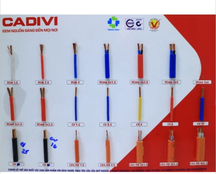 [HCM]Dây điện đôi mềm CADIVI - Vcmd 2x0.75 - 100mét