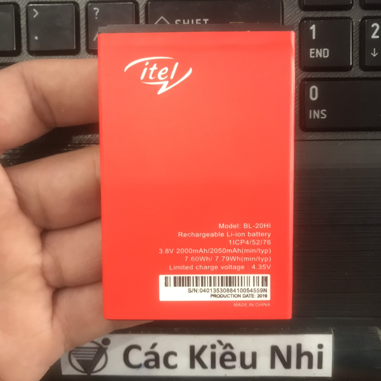 Pin	Itel	A15	Pin iTel BL-20HI