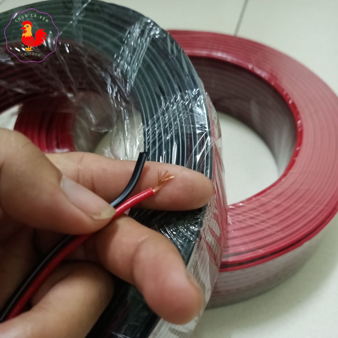 22AWG soft red 2-core double wire