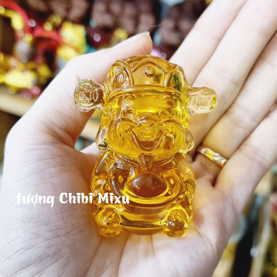 Tượng Thần Tài lưu ly may mắn 6cm