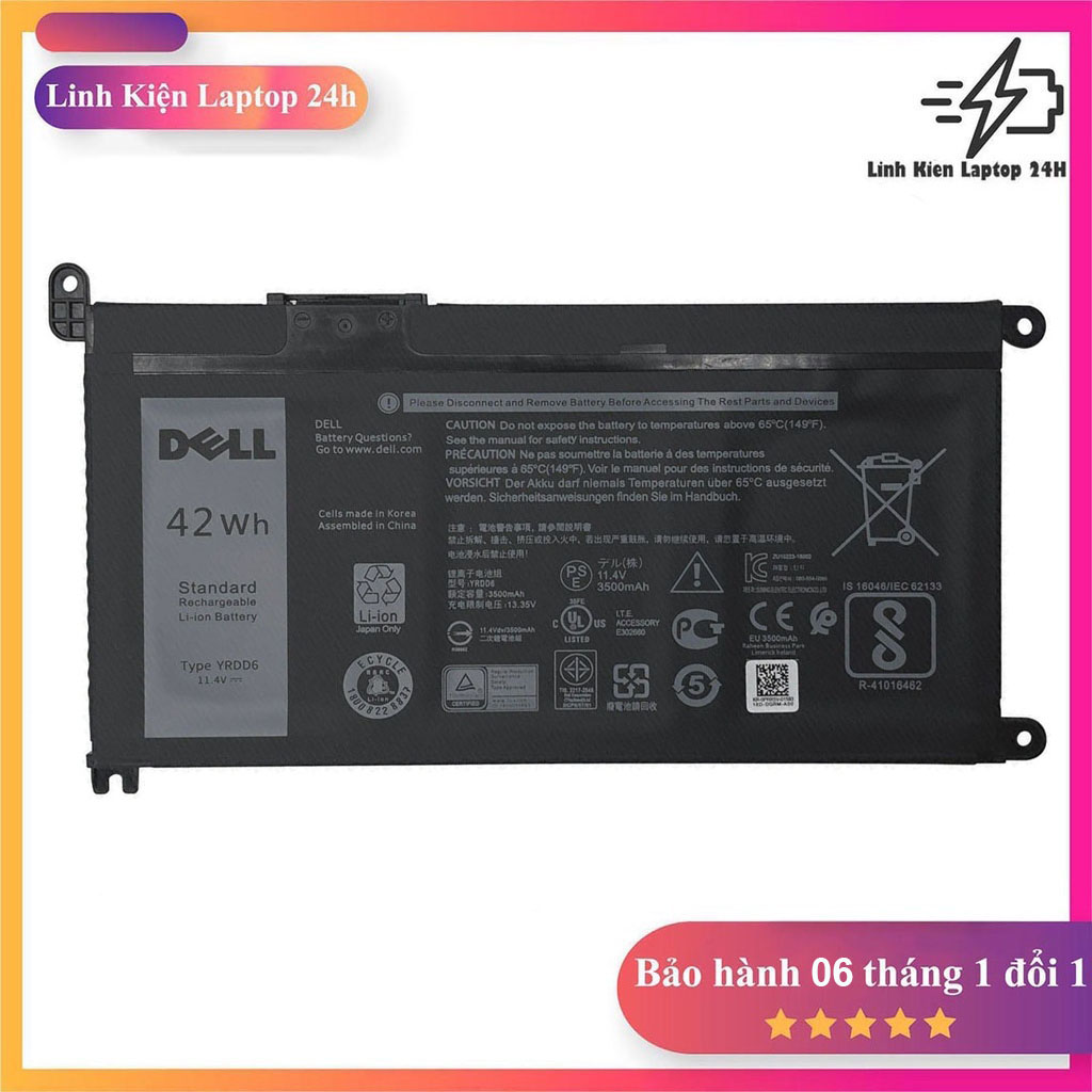 Pin laptop dell inspiron 13-5368 5378 5379 7368 14-7460, latitude 13-3180 3189 3379 3480 3488, vostro 14-5468