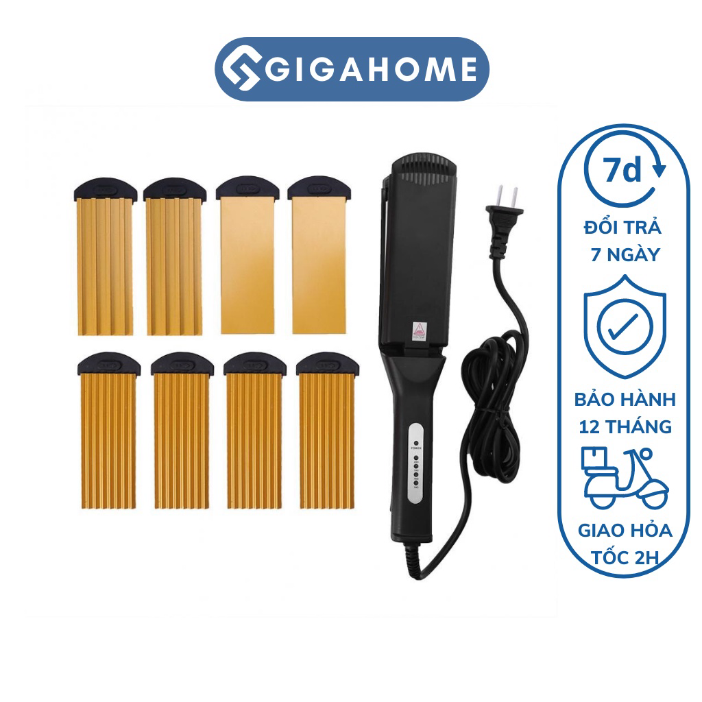 Máy bấm xù, duỗi, uốn tóc chuyên dụng gigahome chỉnh nhiệt cao cấp 9017