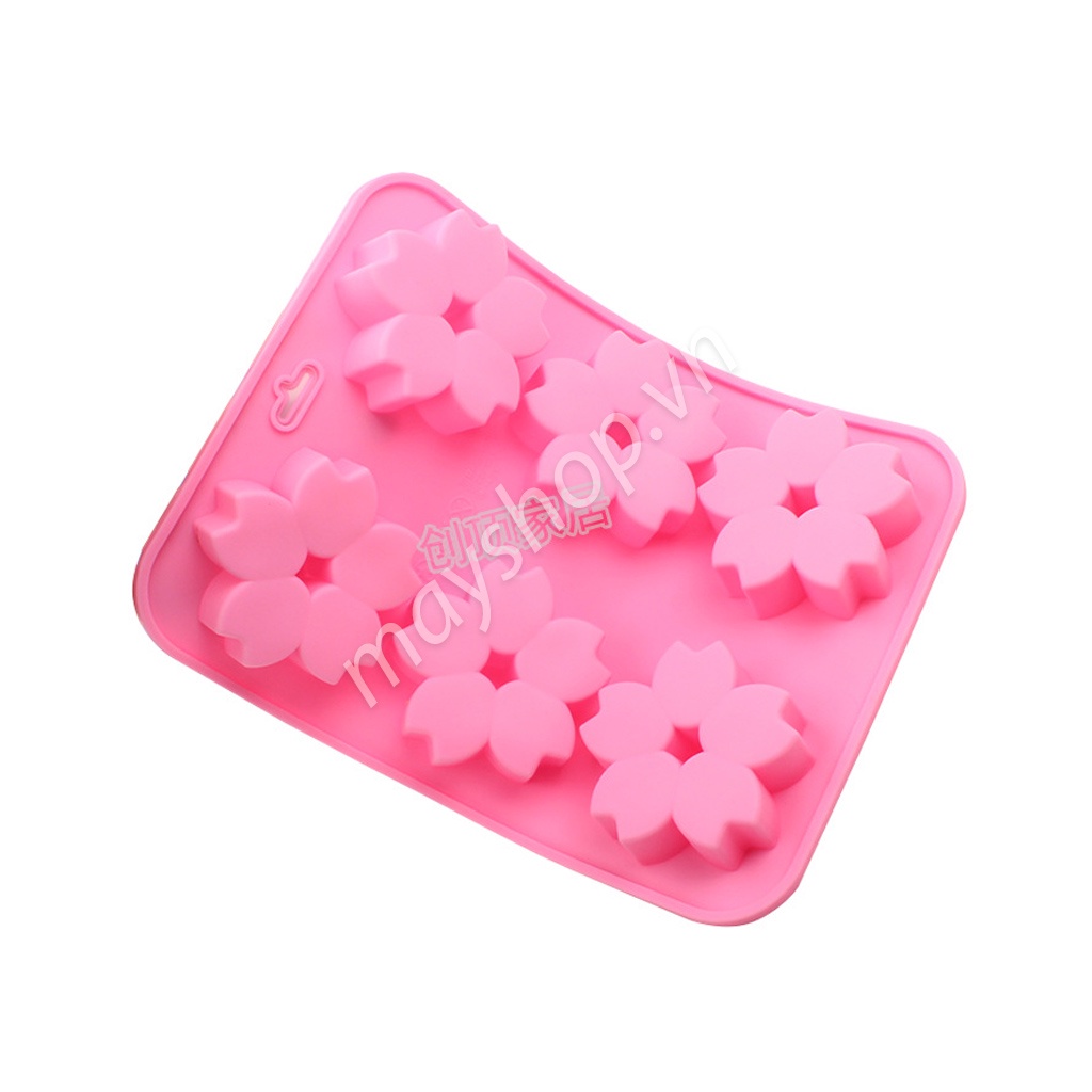 Khuôn silicone 6 Hoa anh đào/ Khuôn thạch, rau câu