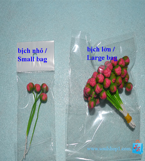 Nụ mai, nụ đào làm từ đất sét