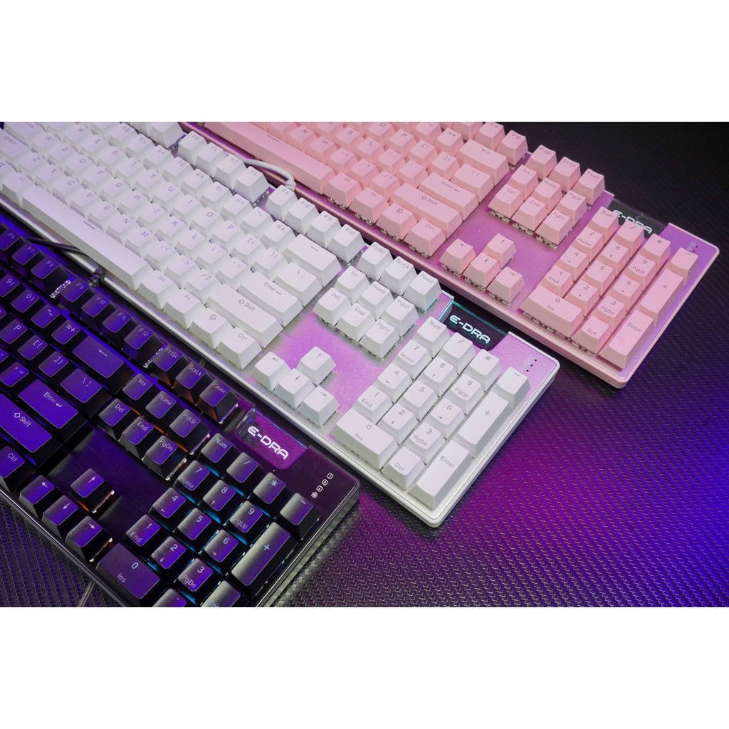 Bàn phím cơ E-Dra EK312 Black - Led Rainbow - Màu đen - E-Dra Switch - Bảo hành 24 tháng