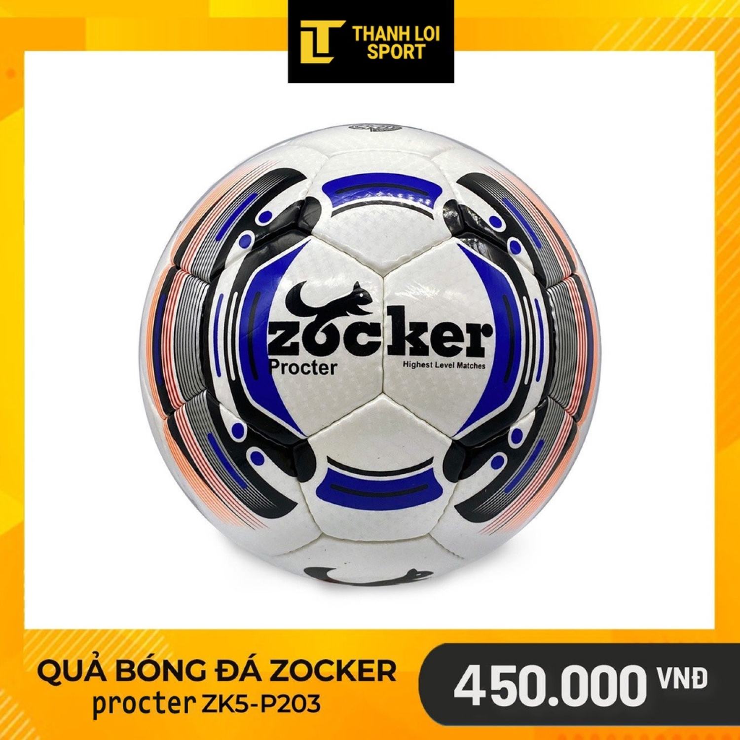 Quả bóng đá zocker procter zk4-p204 size 4 tặng túi lưới + kim bơm bóng